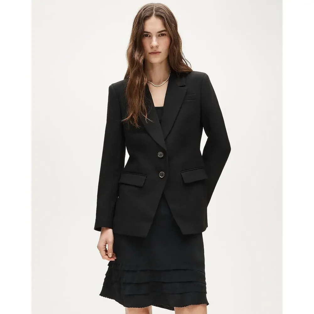 J. Crew Womens Madelyn Blazer Coat in Four-Season Stretch Black Size 10 NWOT